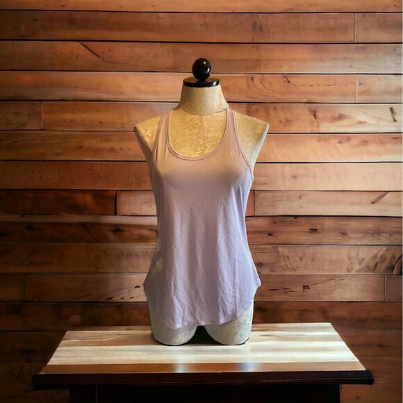 Adidas Tank Sleeveless Own The Run Purple Tint  Raceback NWT Size S Thin Running - Picture 1 of 10